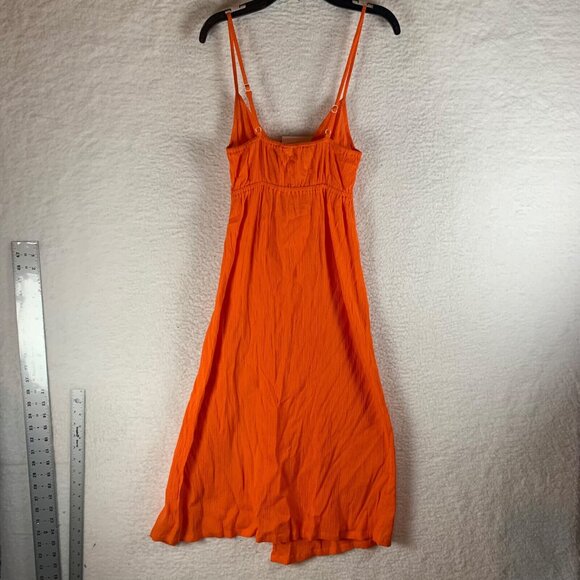 Sanctuary Women's Bow Front Keyhole Cotton Cover-Up Dress Tangerine Size XS NWT - Picture 9 of 11